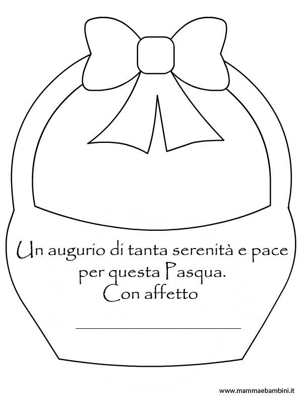 biglietto frase pasqua