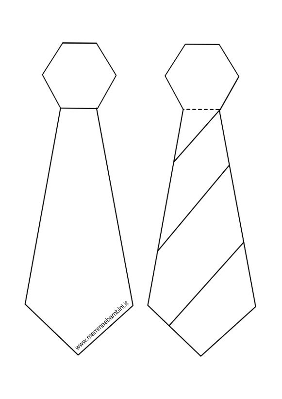 Sagoma cravatta per realizzare un biglietto