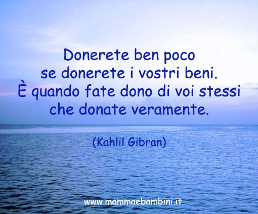 frase sul donare noi stessi