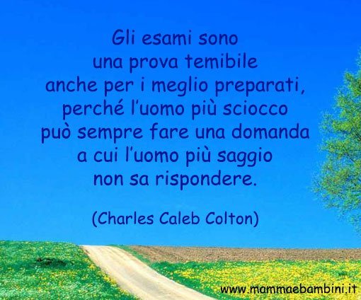 Frase sulle domande agli esami