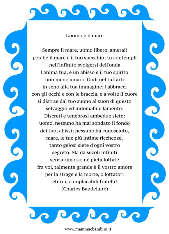 Poesia L'uomo e il mare