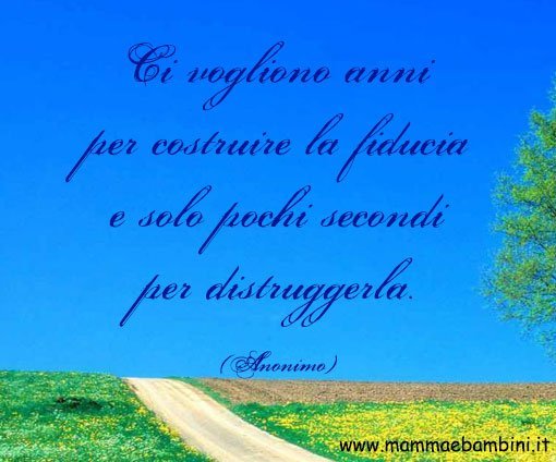 frase sulla fiducua