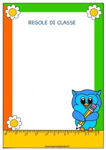 cartellone in bianco per scrivere le vostre regole in classe