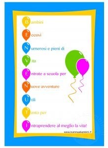 dedica di benvenuto ai bambini