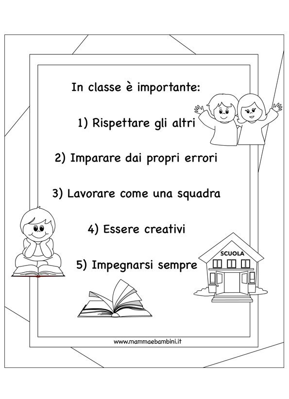 Le buone regole da seguire a scuola