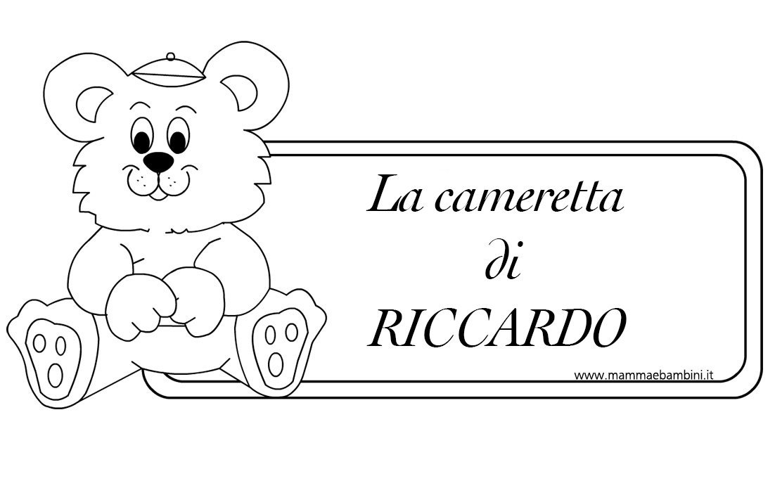 Targhette con nome Riccardo e Lorenzo 2