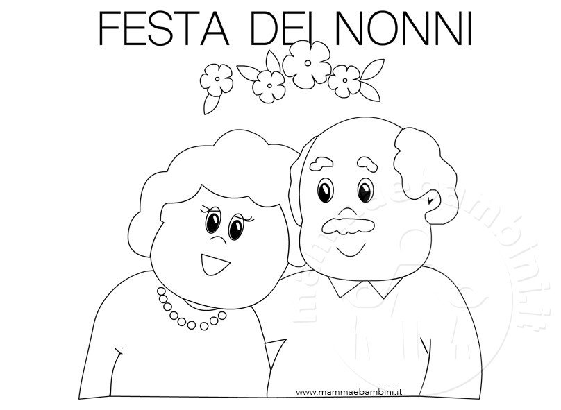 Disegni da colorare per la festa dei nonni