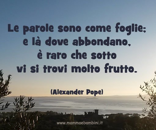 frase parole come foglie