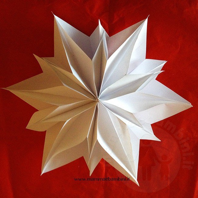 Paralume in carta 3D a forma di stella a forma di pentagramma da appendere decorazione per albero di Natale Brussels 30 cm decorazione per feste di nozze colore: Argento 