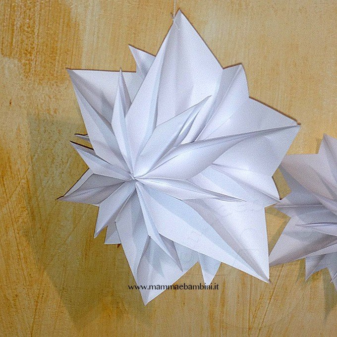 Stella Di Natale Origami Istruzioni.Tutorial Stella Di Carta 3d Per Natale Mamma E Bambini