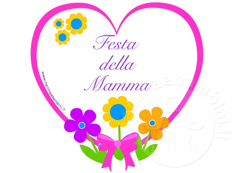 cuore festa mamma fiori