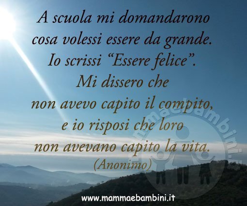 frase essere felice