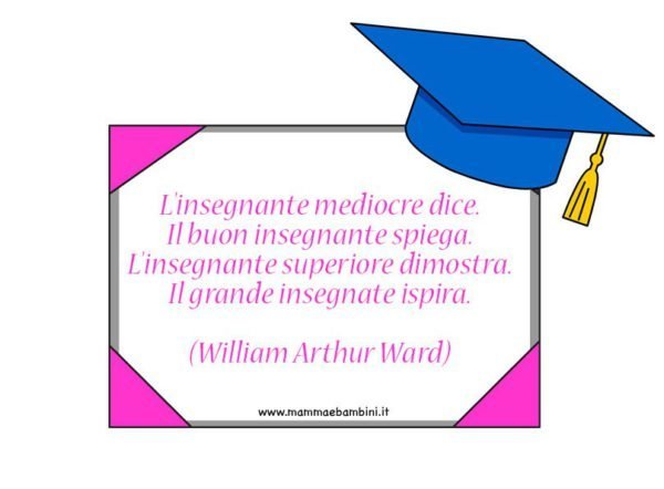 Biglietti di ringraziamento per insegnanti - Mamma e Bambini