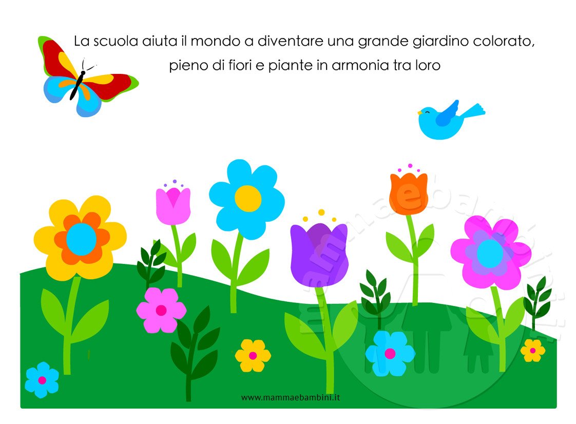 Disegno Con Frase Per Inizio Scuola Mamma E Bambini