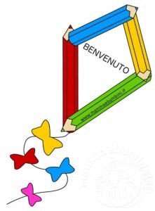 disegno aquilone e scritta BENVENUTO
