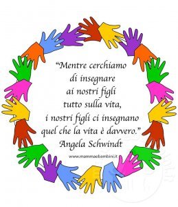 cartellone con frase insegnamento ai figli