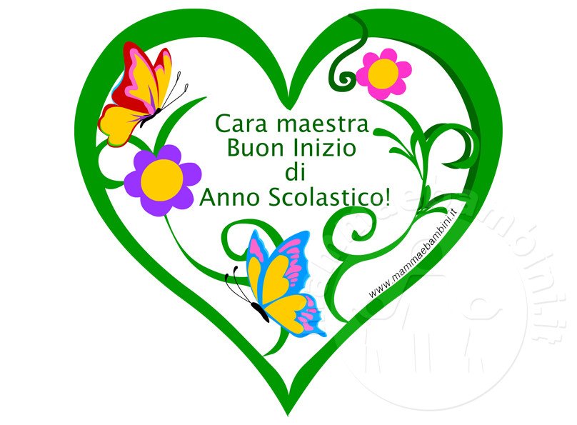 Auguri inizio anno scolastico per maestra