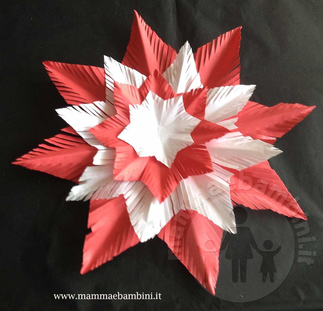Come realizzare stelle di Natale di carta 15 stella natale di carta 05