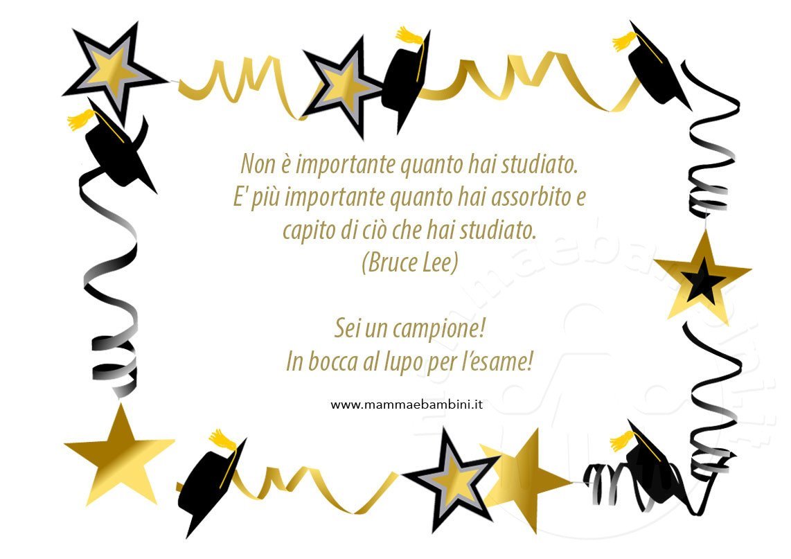 frase auguri per esami