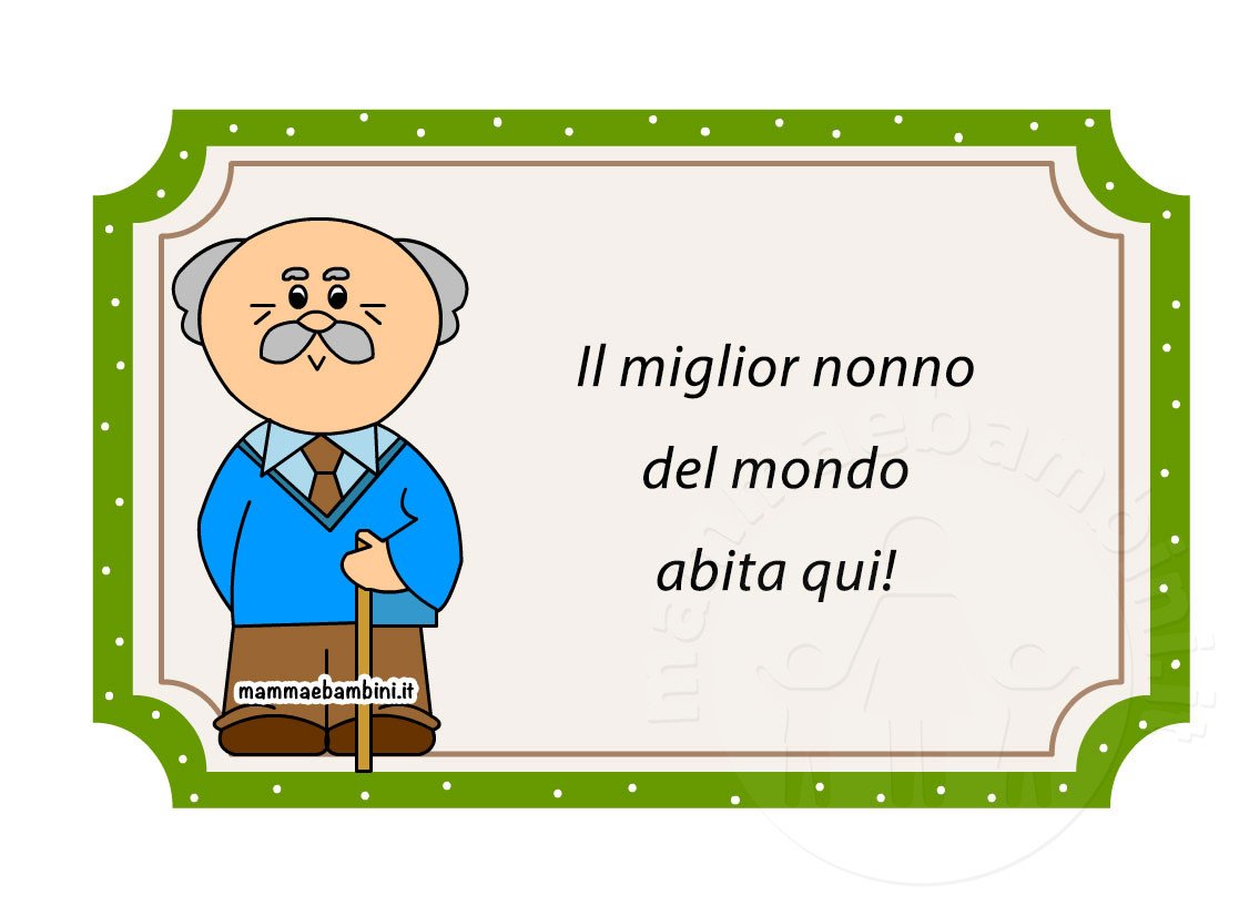 targa nonno con frase