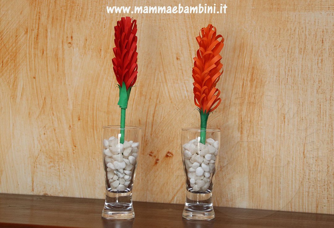 Tutorial fiori facili di carta 6 vaso con fiori di carta 01