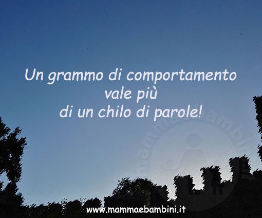 frase su parole e comportamento