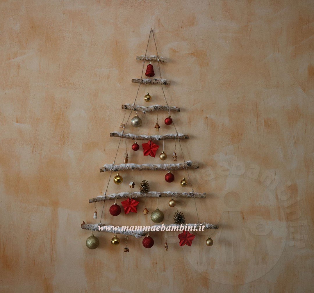 Idee albero di Natale con rami da appendere 3 idee decorazione albero di natale con rami 03