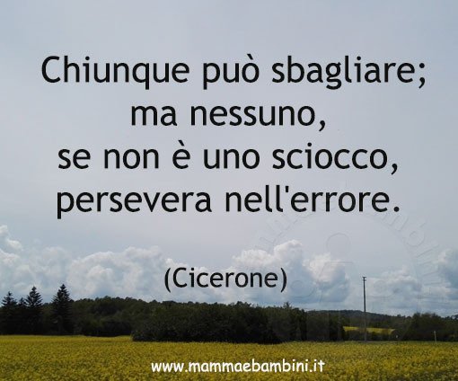 frase sbagliare