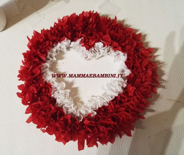 2 Fiocchi Per Ghirlanda Di San Valentino – Rosa Con Cuore Stampato, 50x30 Cm, Per Porta, Albero E Decorazioni