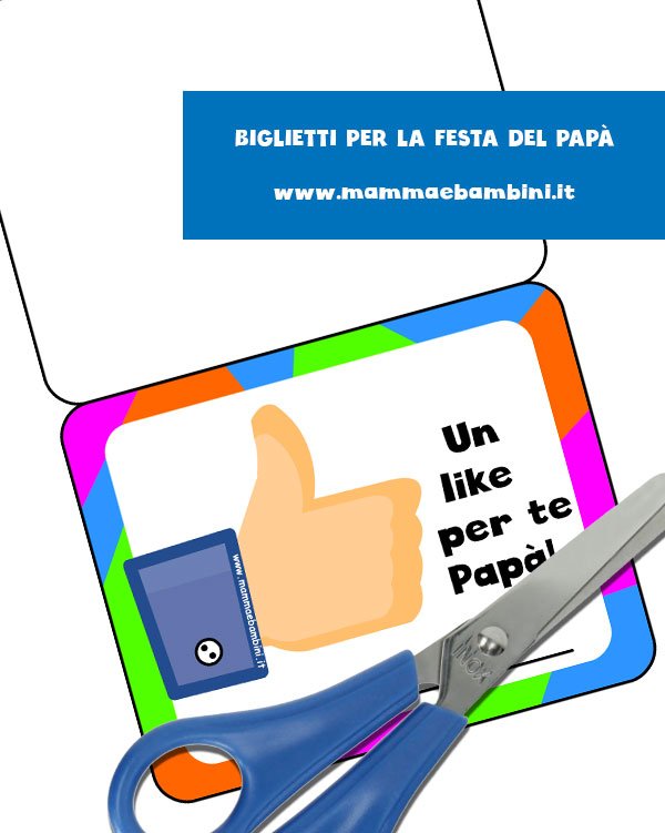Biglietto con mano like per festa del papà 1 biglietti festa papa like