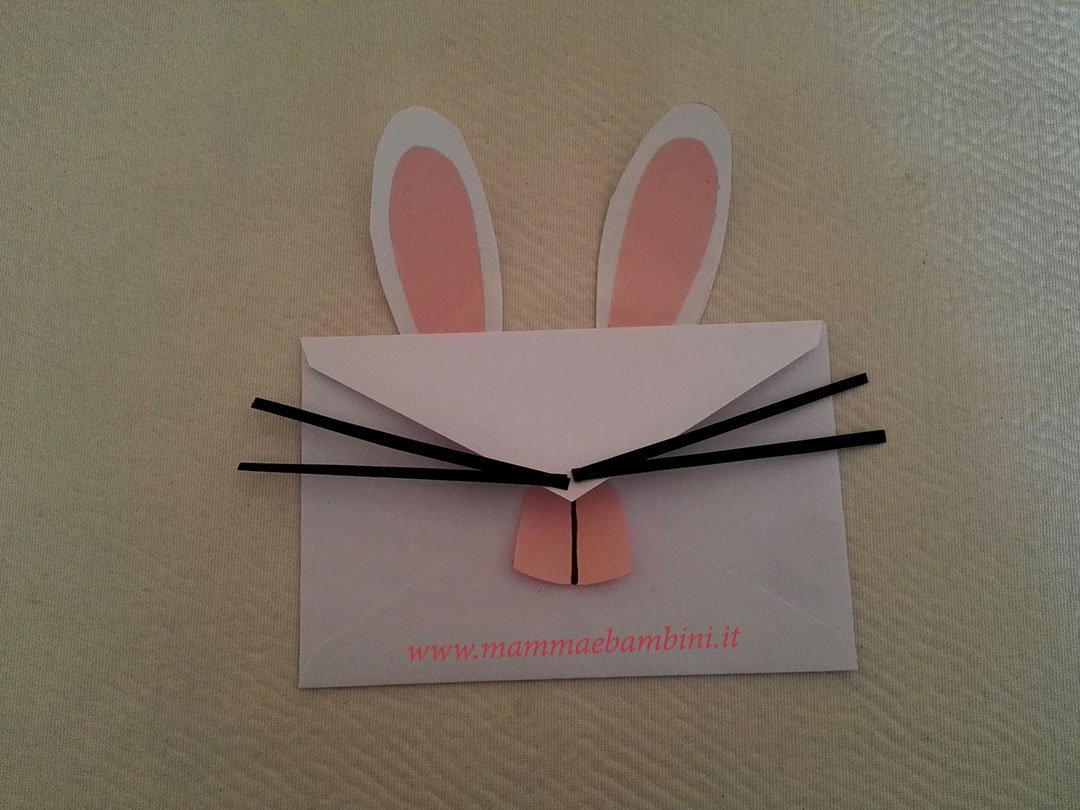 Coniglio con busta da lettere 6 biglietto pasqua a forma coniglio 14