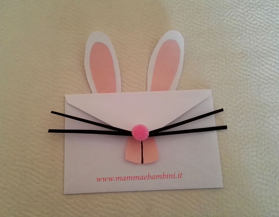 Coniglio con busta da lettere 7 biglietto pasqua a forma coniglio 15