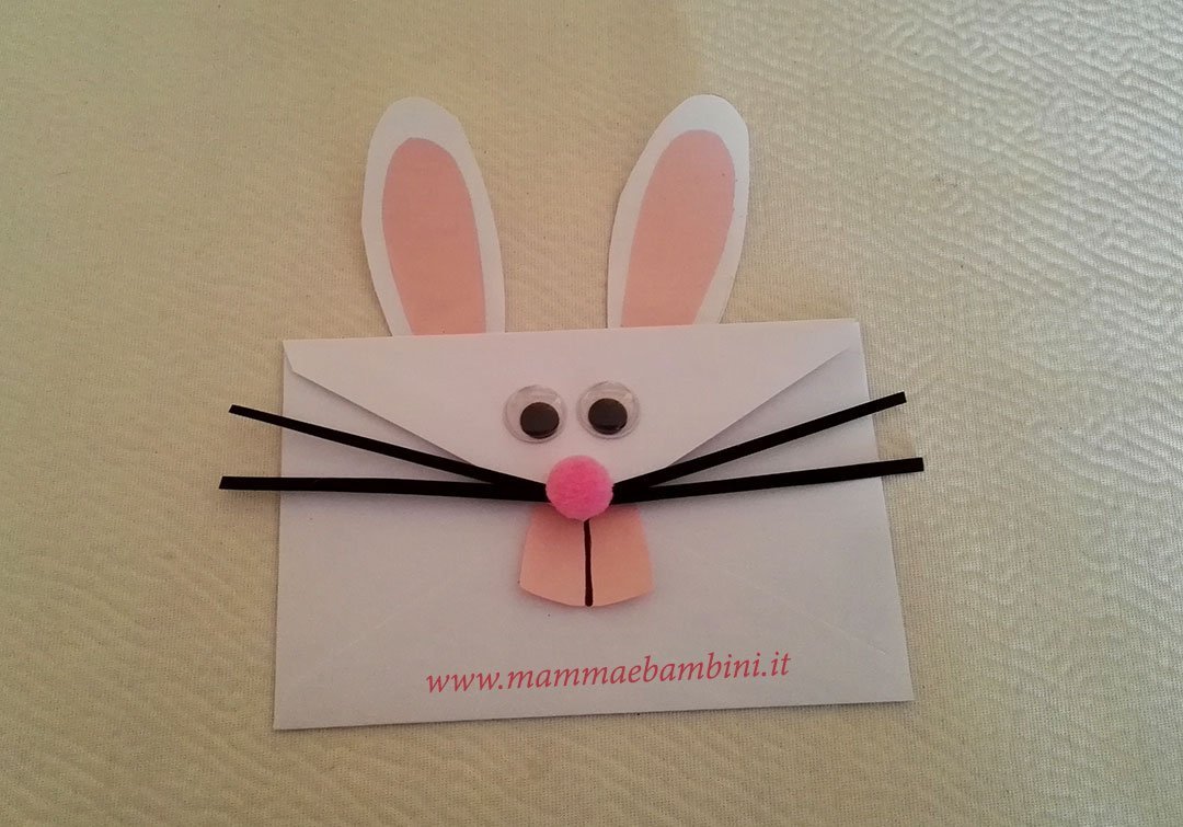 Coniglio con busta da lettere 8 biglietto pasqua a forma coniglio 16