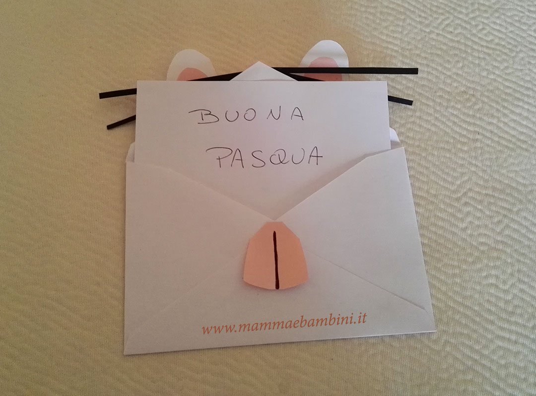 Coniglio con busta da lettere 9 biglietto pasqua a forma coniglio 17