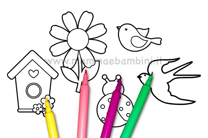 Disegni Primavera Da Colorare Per Bambini Mamma E Bambini