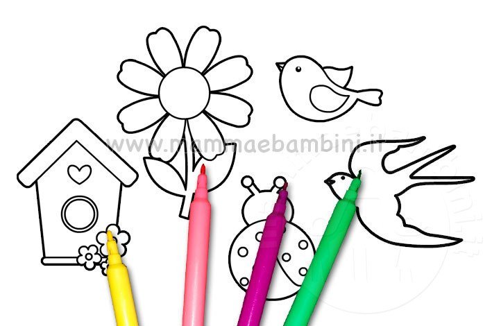 Disegni Primavera Da Colorare Per Bambini Mamma E Bambini