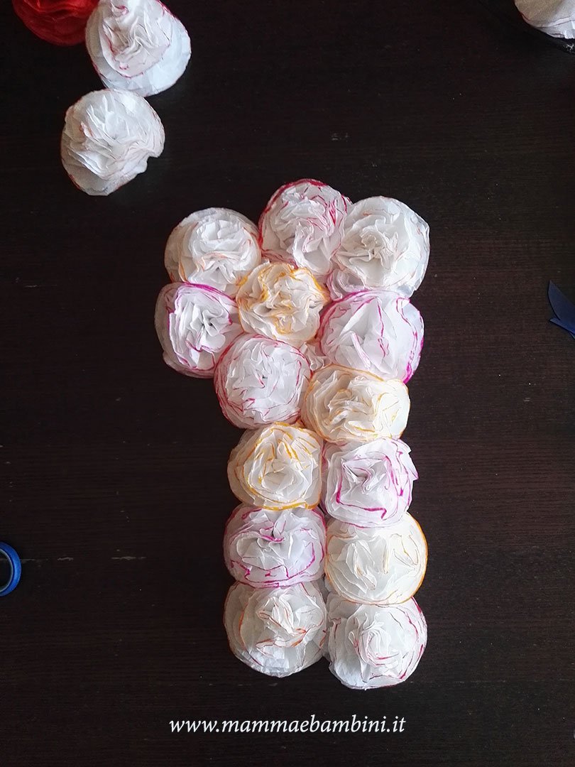 Decorazioni numeri per feste compleanno 3 numeri con carta velina 03