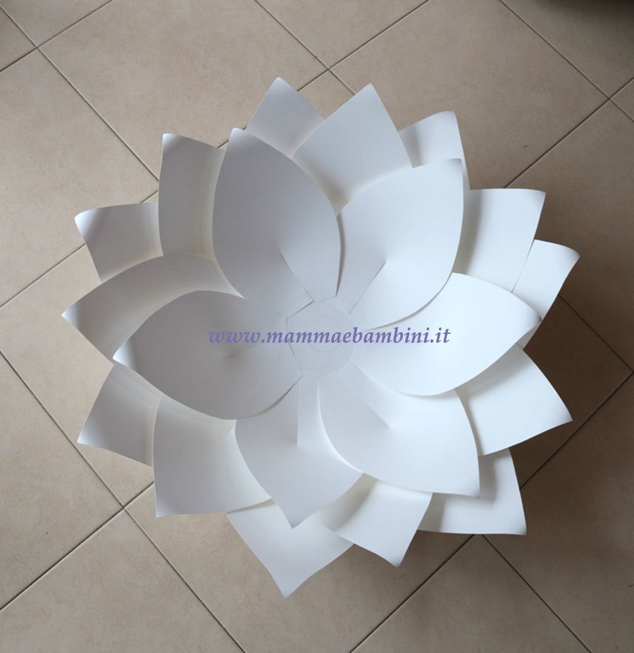 tutorial fiore gigante carta bianco 25