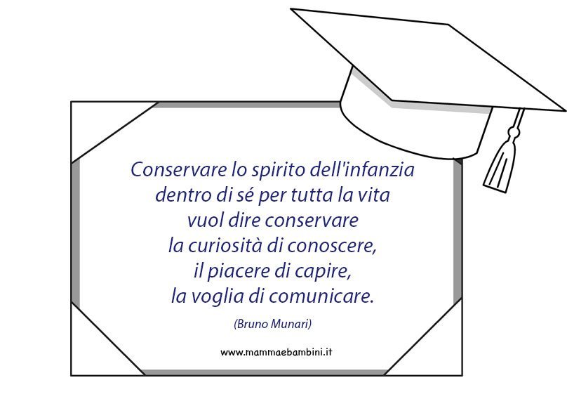 Attestato con frase di fine anno scolastico