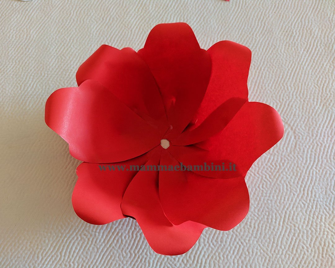 Tutorial abito fiore di carta 5 vestito carta fiore 12