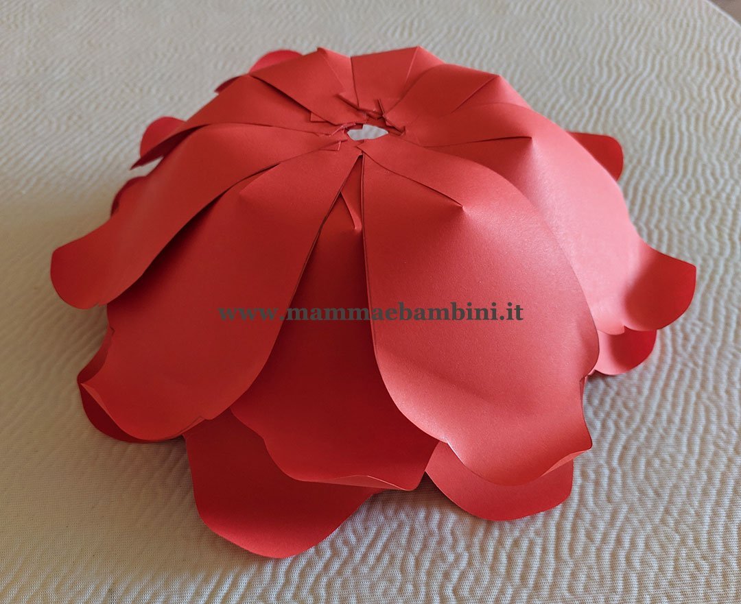 Tutorial abito fiore di carta 7 vestito carta fiore 14