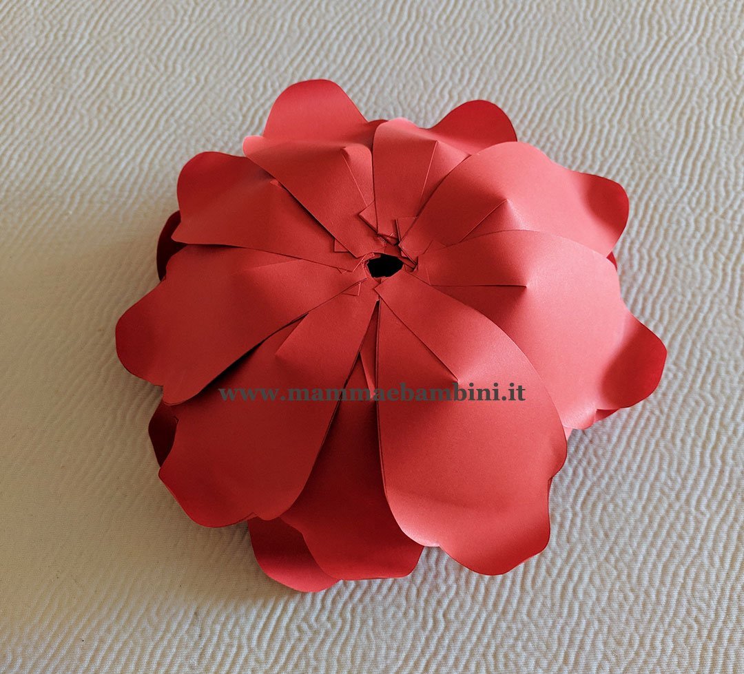 Tutorial abito fiore di carta 8 vestito carta fiore 15