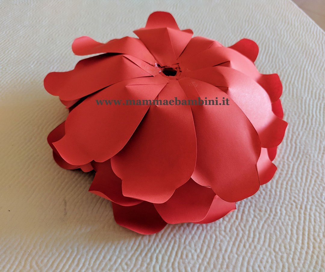 Tutorial abito fiore di carta 9 vestito carta fiore 16
