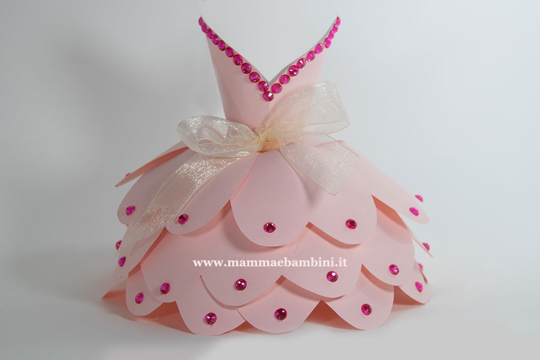 Idee abiti fiore con carta 2 vestito carta principessa rosa 00