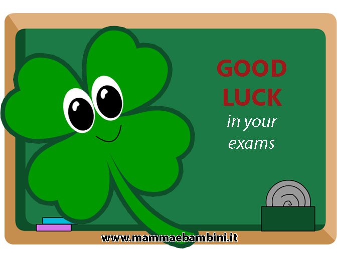Biglietti per auguri esami 2 Good luck in your exams