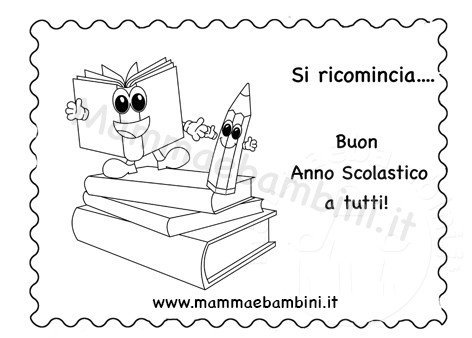 Disegno da colorare buon anno scolastico