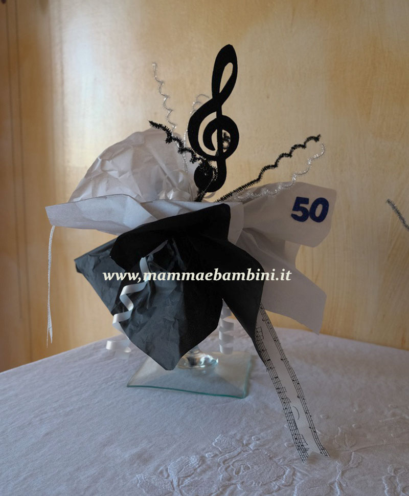 Centrotavola a tema musica per compleanno 1 Centrotavola a tema musica per compleanno