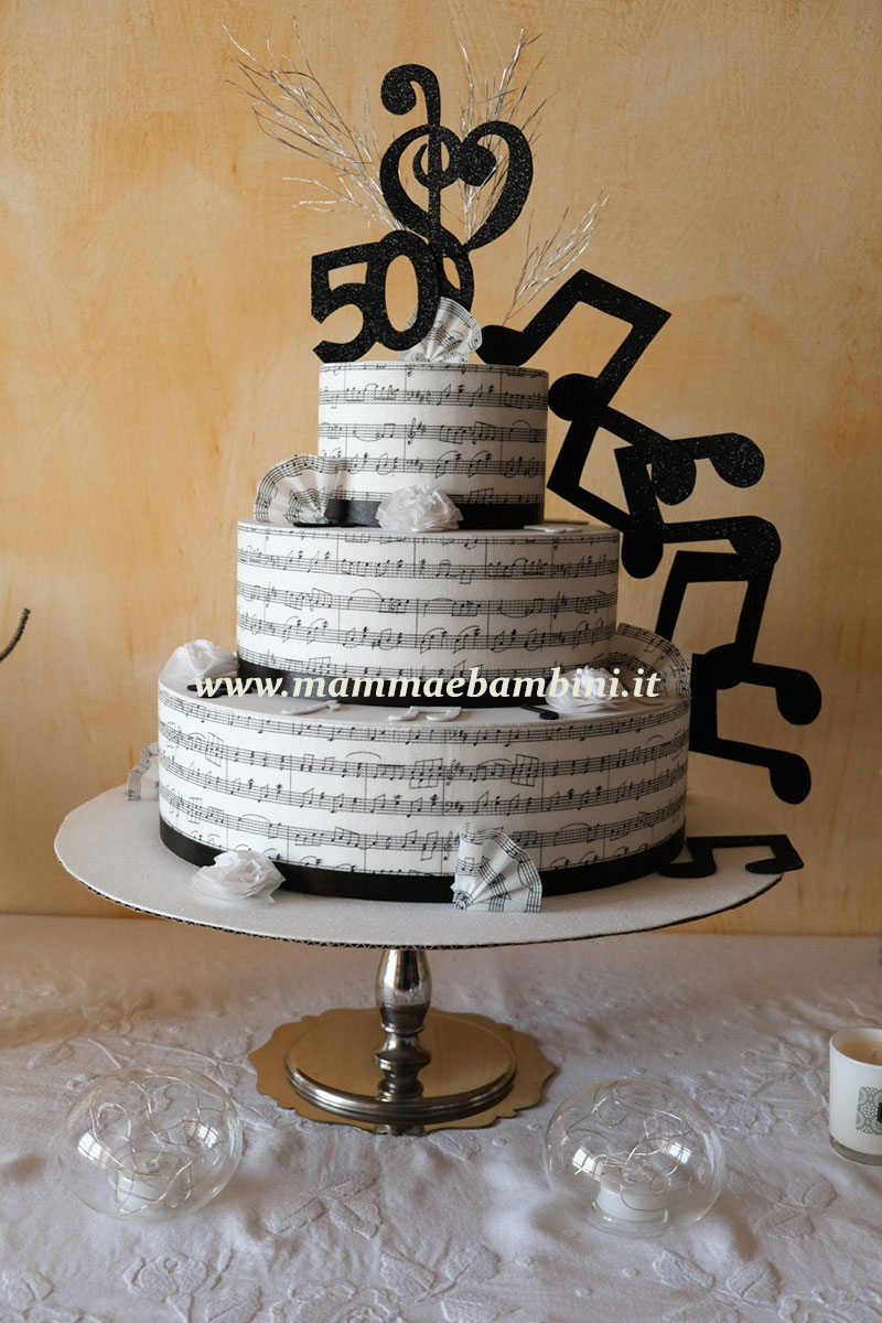 Torta finta a tema musica 1 Torta finta a tema musica