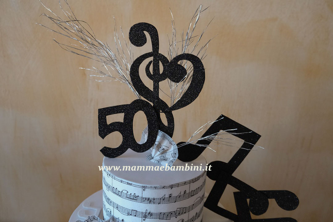 decorazione torta finta tema musica 02 particolare