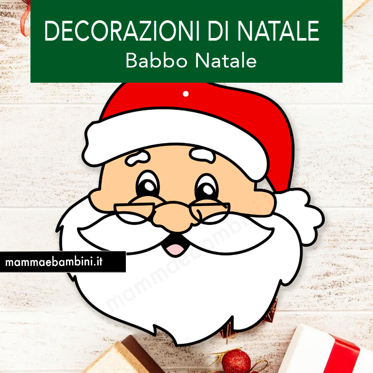 Decorazioni con Babbo Natale da stampare 1 Decorazioni con Babbo Natale da stampare